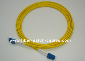 LC to LC single mode duplex fiber optic patch cable