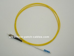 LC to ST single mode simplex fiber optic patch cable